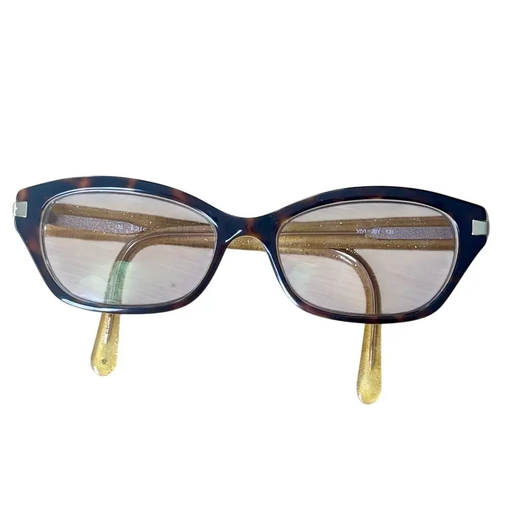 Kate Spade Women's Tort Gold Sparkle Vivi JBY 135 Eyeglasses Frames